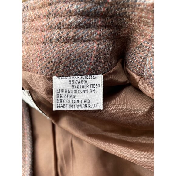 Vintage European Connection Blazer Jacket Size 11/12 Striped Open Front Career - Picture 4 of 6